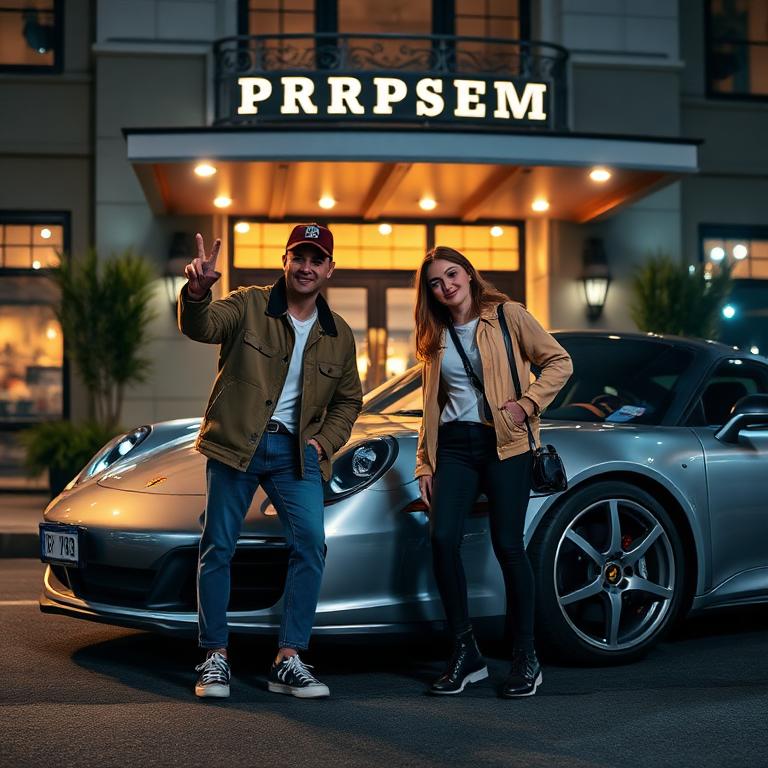 Luna & Sebas con Porsche 911